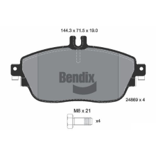 BENDIX Braking fékbetétkészlet, tárcsafék BENDIX Braking BPD1047 autóalkatrész