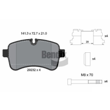 BENDIX Braking fékbetétkészlet, tárcsafék BENDIX Braking BPD1080 autóalkatrész