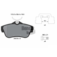 BENDIX Braking fékbetétkészlet, tárcsafék BENDIX Braking BPD1099 autóalkatrész