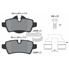 BENDIX Braking fékbetétkészlet, tárcsafék BENDIX Braking BPD1101 autóalkatrész