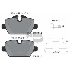 BENDIX Braking fékbetétkészlet, tárcsafék BENDIX Braking BPD1200 autóalkatrész