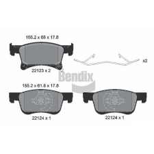 BENDIX Braking fékbetétkészlet, tárcsafék BENDIX Braking BPD1277 autóalkatrész