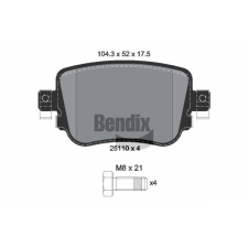 BENDIX Braking fékbetétkészlet, tárcsafék BENDIX Braking BPD1325 autóalkatrész