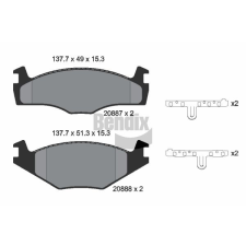 BENDIX Braking fékbetétkészlet, tárcsafék BENDIX Braking BPD1329 autóalkatrész