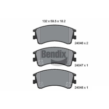 BENDIX Braking fékbetétkészlet, tárcsafék BENDIX Braking BPD1375 autóalkatrész