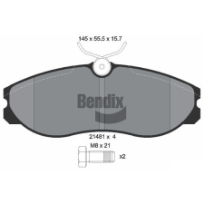 BENDIX Braking fékbetétkészlet, tárcsafék BENDIX Braking BPD1396 autóalkatrész