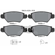BENDIX Braking fékbetétkészlet, tárcsafék BENDIX Braking BPD1418 autóalkatrész