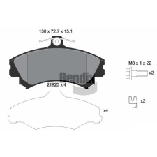 BENDIX Braking fékbetétkészlet, tárcsafék BENDIX Braking BPD1455 autóalkatrész