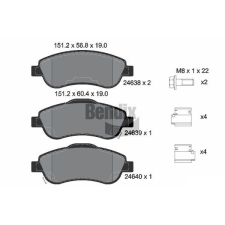 BENDIX Braking fékbetétkészlet, tárcsafék BENDIX Braking BPD1472 autóalkatrész
