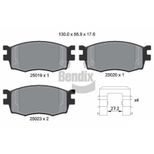 BENDIX Braking fékbetétkészlet, tárcsafék BENDIX Braking BPD1483 autóalkatrész