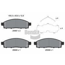 BENDIX Braking fékbetétkészlet, tárcsafék BENDIX Braking BPD1548 autóalkatrész