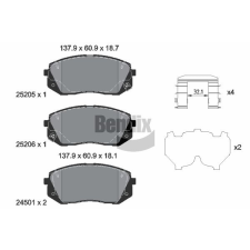 BENDIX Braking fékbetétkészlet, tárcsafék BENDIX Braking BPD1605 autóalkatrész