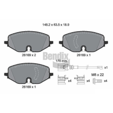 BENDIX Braking fékbetétkészlet, tárcsafék BENDIX Braking BPD1660 autóalkatrész