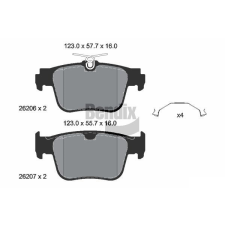 BENDIX Braking fékbetétkészlet, tárcsafék BENDIX Braking BPD1664 autóalkatrész