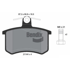 BENDIX Braking fékbetétkészlet, tárcsafék BENDIX Braking BPD1753 autóalkatrész