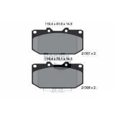 BENDIX Braking fékbetétkészlet, tárcsafék BENDIX Braking BPD1779 autóalkatrész