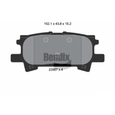BENDIX Braking fékbetétkészlet, tárcsafék BENDIX Braking BPD2071 autóalkatrész