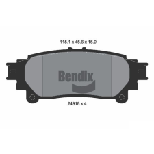 BENDIX Braking fékbetétkészlet, tárcsafék BENDIX Braking BPD2205 autóalkatrész