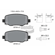 BENDIX Braking fékbetétkészlet, tárcsafék BENDIX Braking BPD2264 autóalkatrész