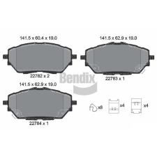 BENDIX Braking fékbetétkészlet, tárcsafék BENDIX Braking BPD2324 autóalkatrész