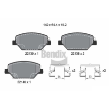 BENDIX Braking fékbetétkészlet, tárcsafék BENDIX Braking BPD2326 autóalkatrész
