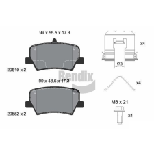 BENDIX Braking fékbetétkészlet, tárcsafék BENDIX Braking BPD2334 autóalkatrész