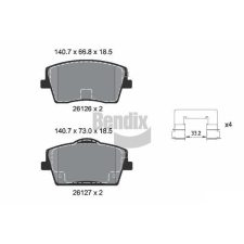 BENDIX Braking fékbetétkészlet, tárcsafék BENDIX Braking BPD2338 autóalkatrész