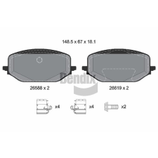 BENDIX Braking fékbetétkészlet, tárcsafék BENDIX Braking BPD2416 autóalkatrész