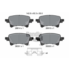 BENDIX Braking fékbetétkészlet, tárcsafék BENDIX Braking BPD2430 autóalkatrész