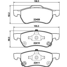 BENDIX Braking fékbetétkészlet, tárcsafék BENDIX Braking BPD2489 autóalkatrész