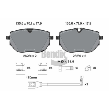 BENDIX Braking fékbetétkészlet, tárcsafék BENDIX Braking BPD2491 autóalkatrész