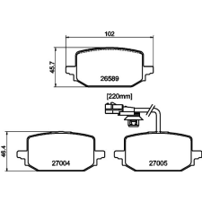 BENDIX Braking fékbetétkészlet, tárcsafék BENDIX Braking BPD2636 autóalkatrész
