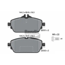 BENDIX Braking fékbetétkészlet, tárcsafék BPD1115 fékbetét