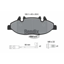 BENDIX Braking fékbetétkészlet, tárcsafék BPD1207 autóalkatrész