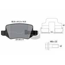 BENDIX Braking fékbetétkészlet, tárcsafék BPD1219 autóalkatrész