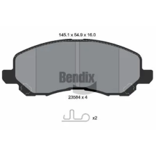 BENDIX Braking fékbetétkészlet, tárcsafék BPD1221 autóalkatrész
