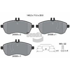 BENDIX Braking fékbetétkészlet, tárcsafék BPD1415 fékbetét