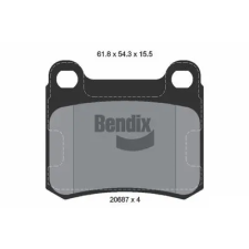 BENDIX Braking fékbetétkészlet, tárcsafék BPD1512 autóalkatrész
