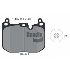 BENDIX Braking fékbetétkészlet, tárcsafék BPD1558 autóalkatrész