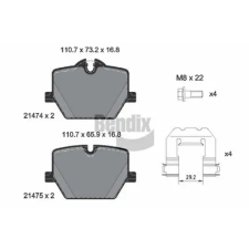 BENDIX Braking fékbetétkészlet, tárcsafék BPD2480 fékbetét