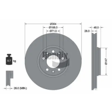 BENDIX Braking féktárcsa BDS1019 autóalkatrész