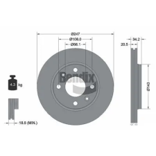 BENDIX Braking féktárcsa BDS1034 autóalkatrész