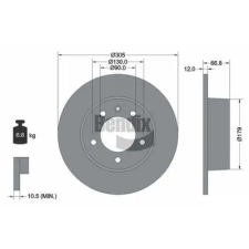 BENDIX Braking féktárcsa BDS1053 autóalkatrész