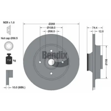 BENDIX Braking féktárcsa BDS1058 autóalkatrész