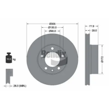 BENDIX Braking féktárcsa BDS1083 autóalkatrész