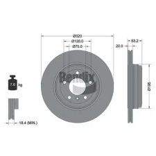 BENDIX Braking féktárcsa BDS1145 autóalkatrész