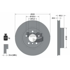 BENDIX Braking féktárcsa BDS1148HC autóalkatrész