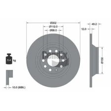 BENDIX Braking féktárcsa BDS1166 autóalkatrész