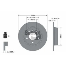 BENDIX Braking féktárcsa BDS1188 autóalkatrész