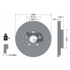 BENDIX Braking féktárcsa BDS1218 autóalkatrész